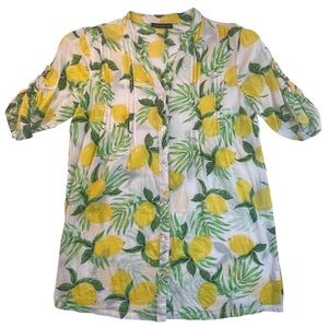 🍋Club Z Collection Lemon Print Swim Coverup Size L/XL